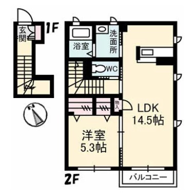 シャーメゾン浦川 201の間取り図
