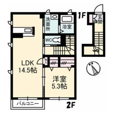 シャーメゾン浦川 202の間取り図
