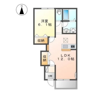 カネイコート日開野II 102の間取り図