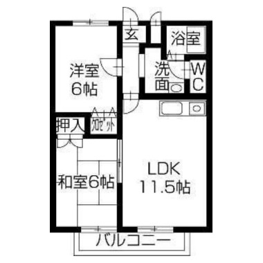 ヴィラスズエ 201の間取り図