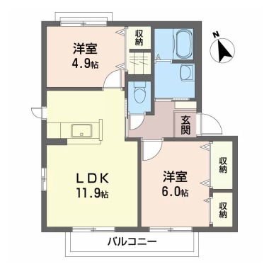 グランシードKIII 206の間取り図