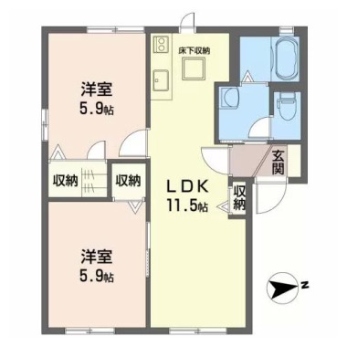 シャーメゾン エチュード B 103の間取り図