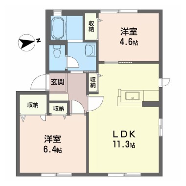 シャーメゾンエチュード C棟 107の間取り図