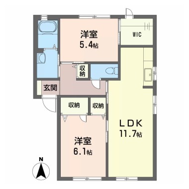 シャーメゾンエチュード D棟 110の間取り図