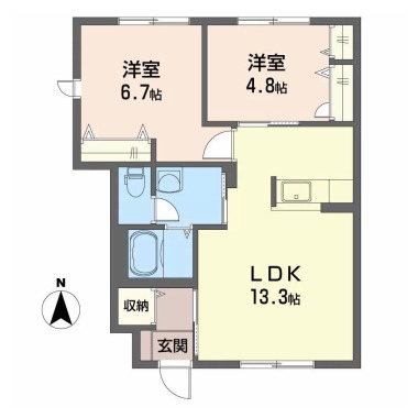 シャーメゾンK C棟 106の間取り図
