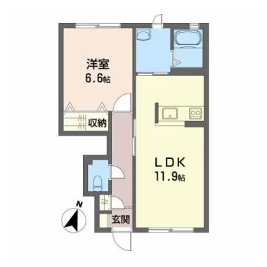 ヴィラ エスペランス I 102の間取り図