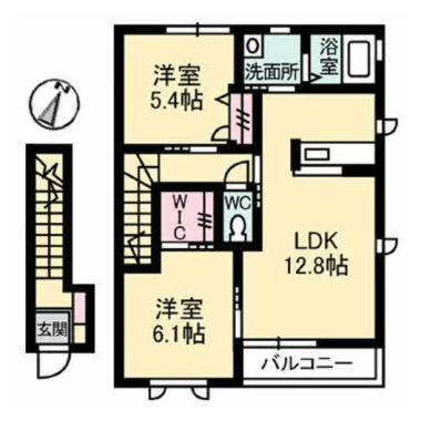ヴィラ エスペランス II 207の間取り図