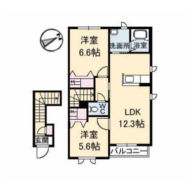 ヴィラ エスペランス III 208の間取り図