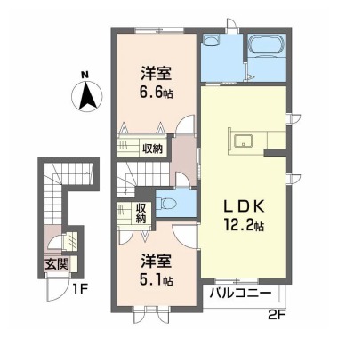 ヴィラ エスペランス III 210の間取り図