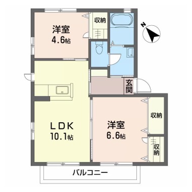 シャーメゾンソレイユ C棟 107の間取り図