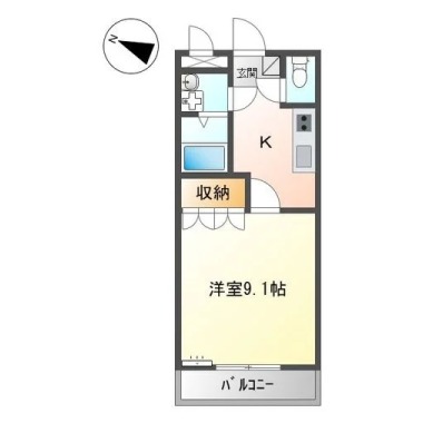 カームヒル 103の間取り図