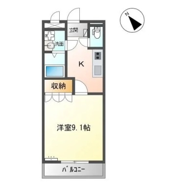 カームヒル 203の間取り図