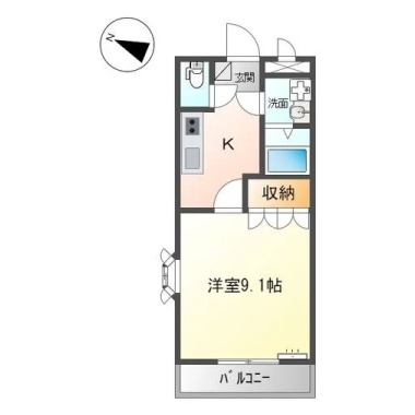 カームヒル 207の間取り図