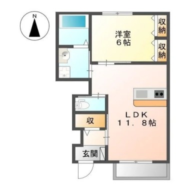 伊賀の郷 参番館 102の間取り図
