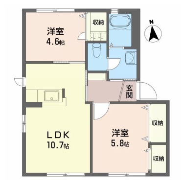 シャーメゾン上板 C棟 106の間取り図