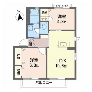 シャーメゾン上板 C棟 207の間取り図
