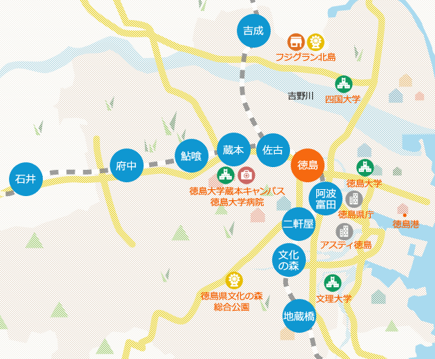 徳島市イラストマップ