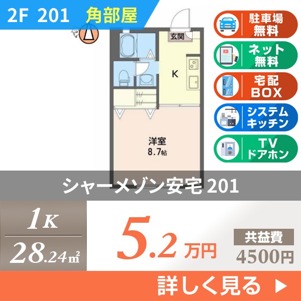 シャーメゾン安宅 201