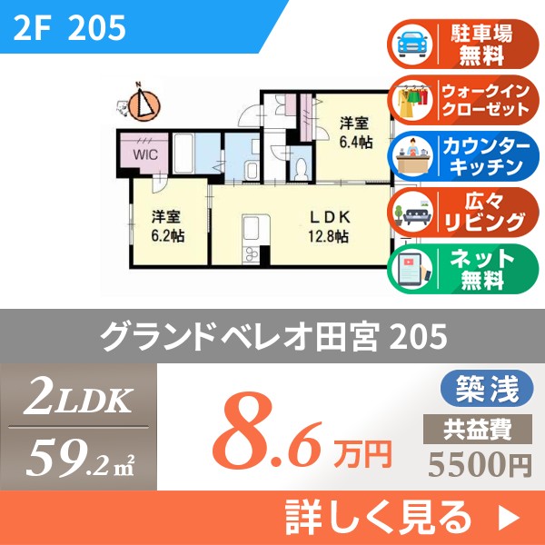 グランドベレオ田宮 205