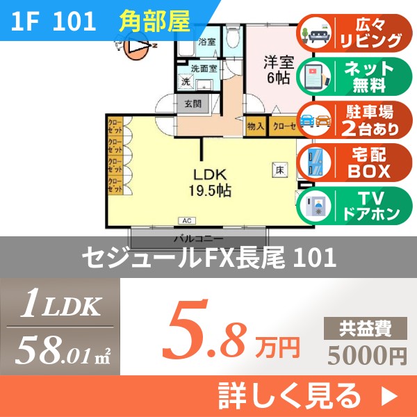 セジュールFX長尾 101