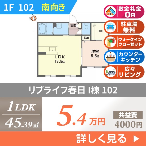 リブライフ春日 102