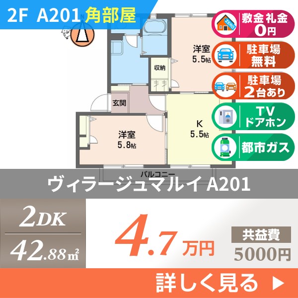 ヴィラージュマルイ a201