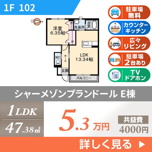 シャーメゾンプランドール E棟 102