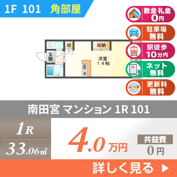南田宮 3階建マンション 1994年築 101