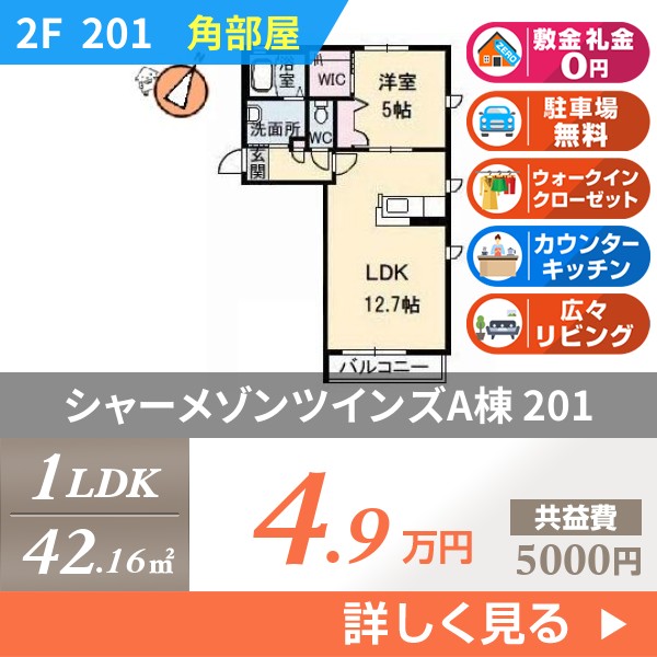 シャーメゾンツインズA棟 201