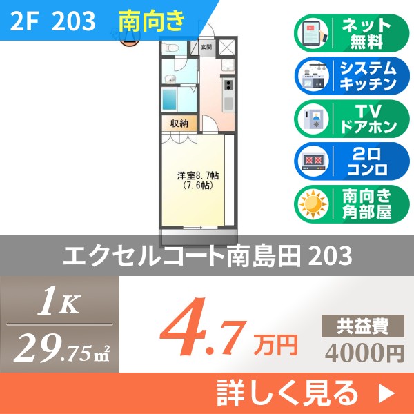 エクセルコート南島田 203