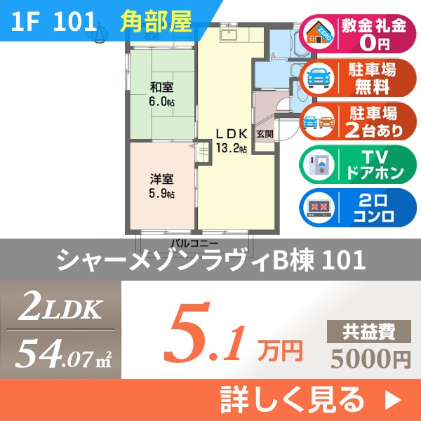 シャーメゾンラヴィB棟 101
