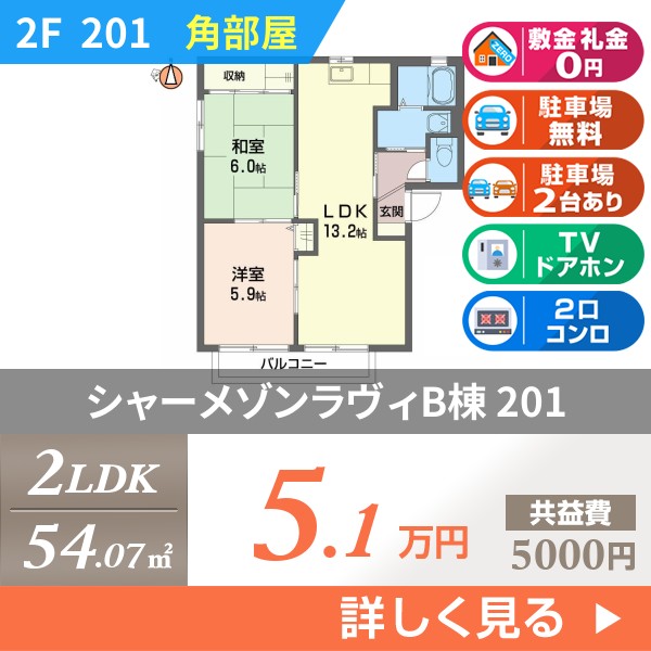 シャーメゾンラヴィB棟 201