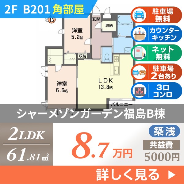 シャーメゾンガーデン福島B棟 b201