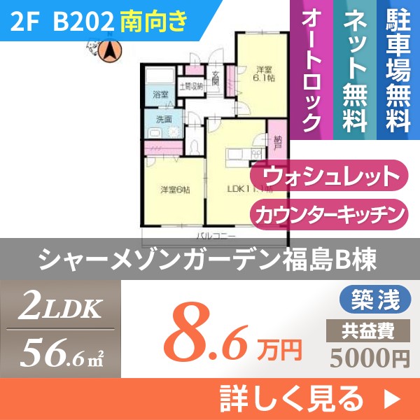 シャーメゾンガーデン福島B棟 B202