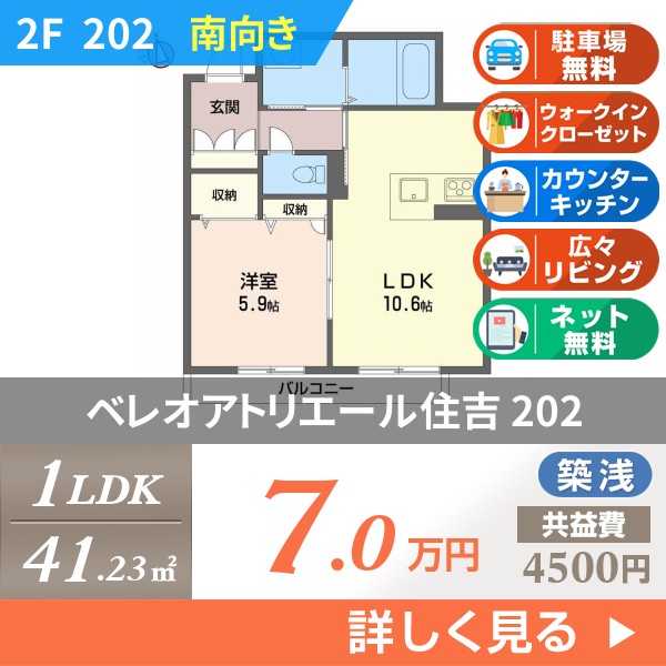 ベレオアトリエール住吉 202