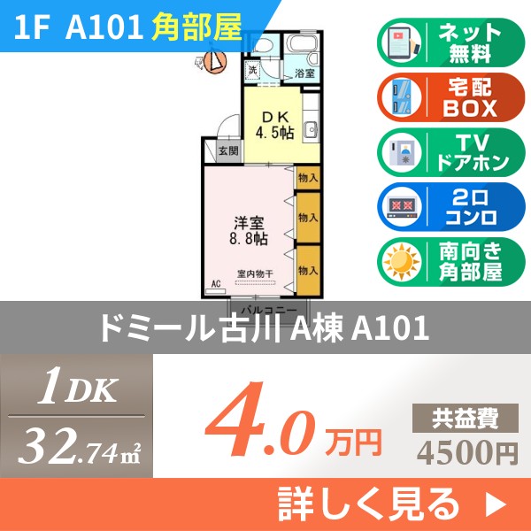 ドミール古川 A棟 A101