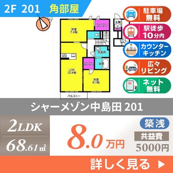 シャーメゾン中島田 201