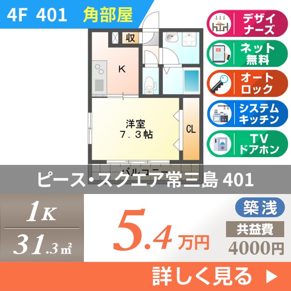 ピース・スクエア常三島 401