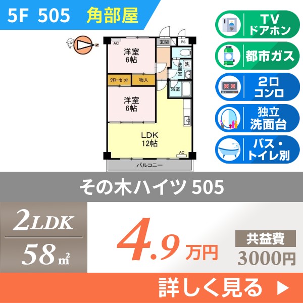 その木ハイツ 505