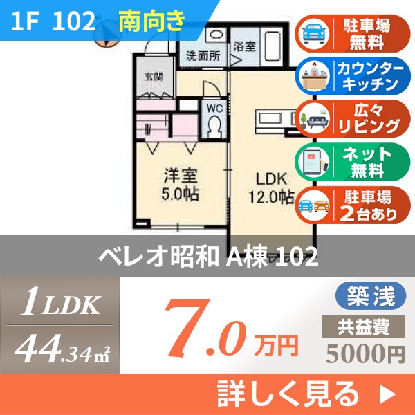 ベレオ昭和 A棟 102