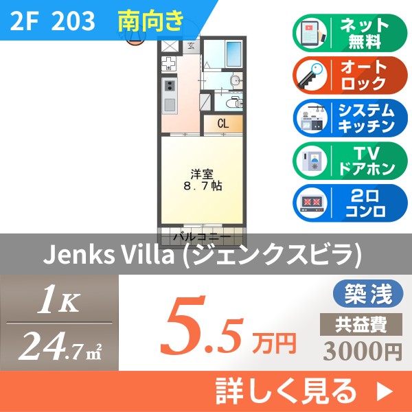 Jenks Villa (ジェンクスビラ) 203