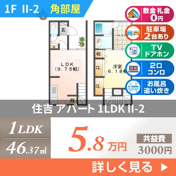 住吉 2階建アパート 2008年築 iih2