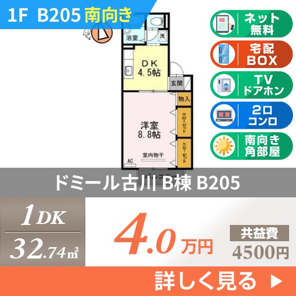 ドミール古川 B棟 b205