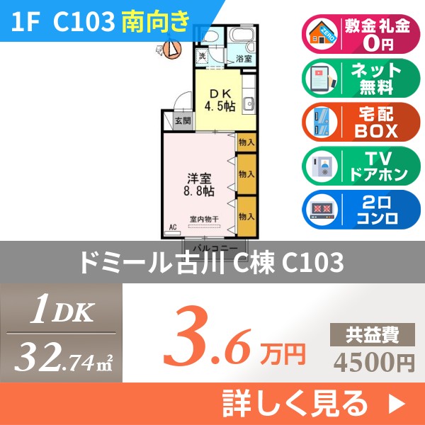 ドミール古川 C棟 c103