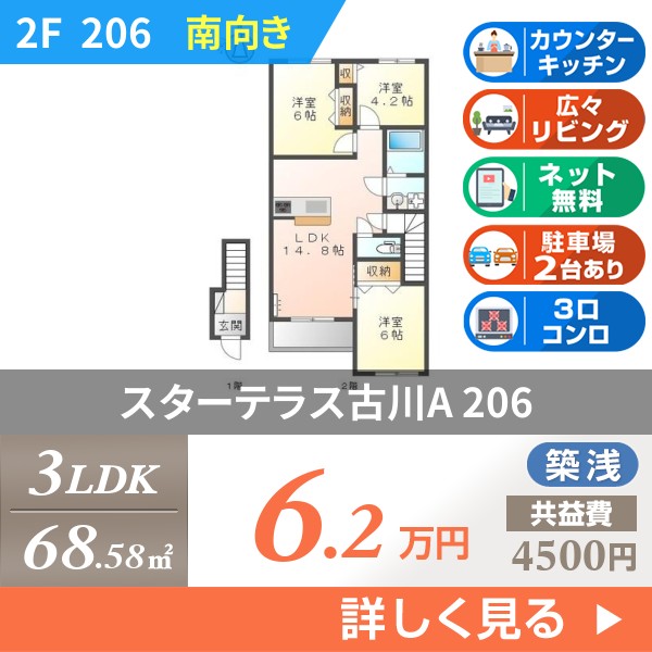 スターテラス古川A 206