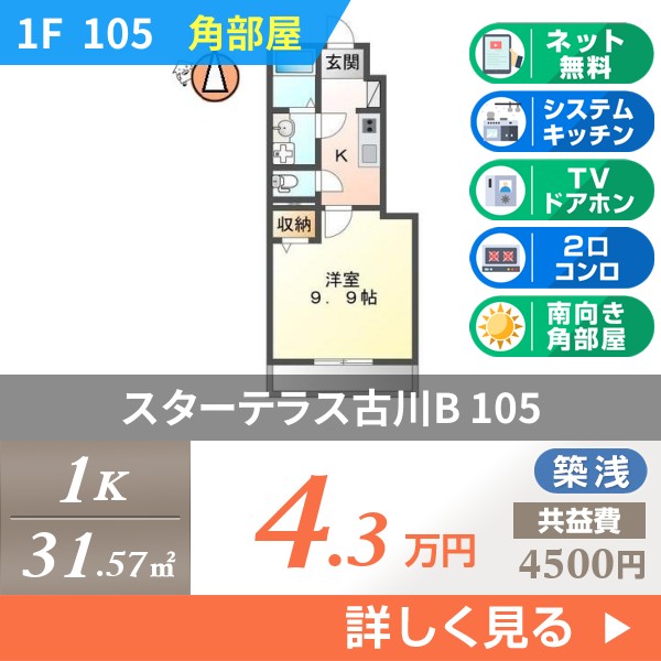 スターテラス古川B 105