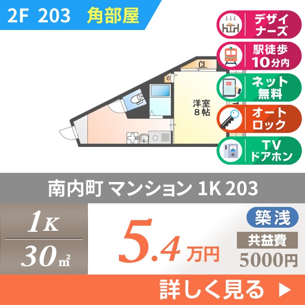 南内町 8階建マンション 2021年築 203