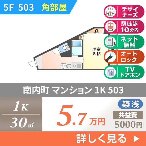 南内町 8階建マンション 2021年築 503