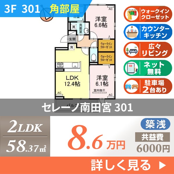 セレーノ南田宮 301
