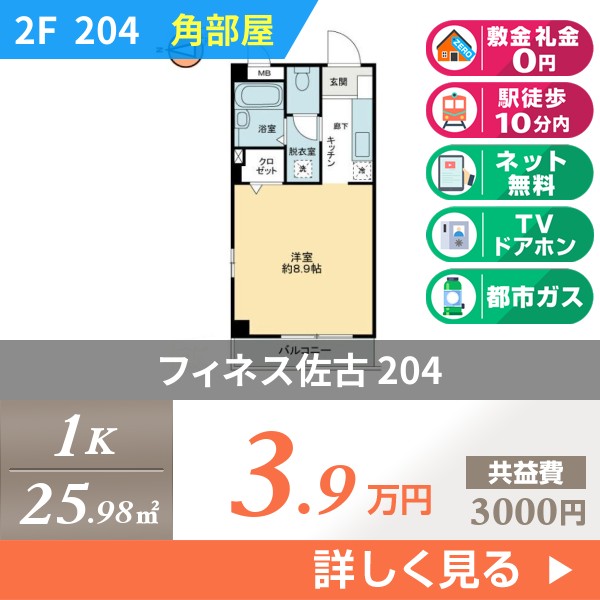 フィネス佐古 204